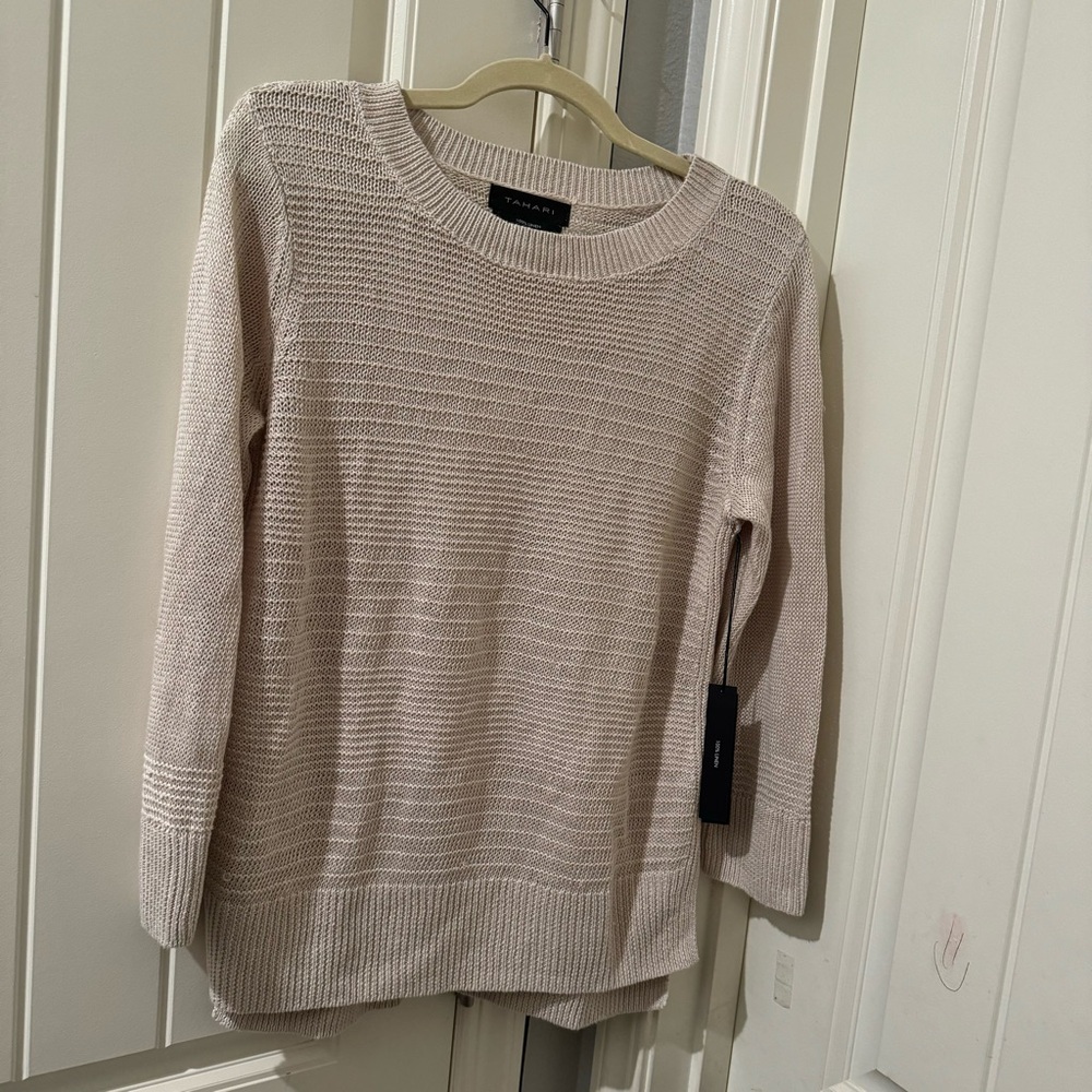 Tahari Linen Knit Sweater